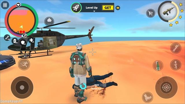 Vegas Crime SImulator 2 - (Helicopter Destroy in Sea Rock) Rope Hero Fly Futuristic Ship - HD смотреть онлайн