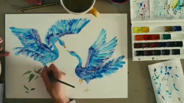 Art video of the painting "The Swans" by Faust Dream смотреть онлайн