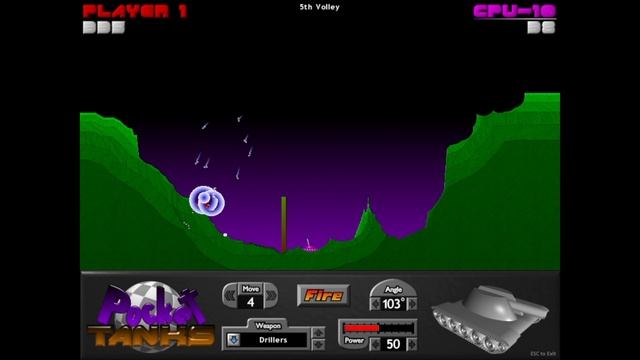Pocket Tanks Deluxe  - Close Range Game