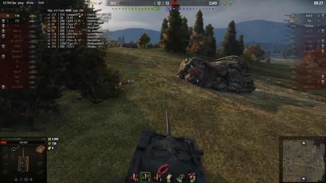 World of Tanks | T-54 | 13 KILLS | 6536 Damage - Replay Gameplay 1080p 60 fps смотреть онлайн