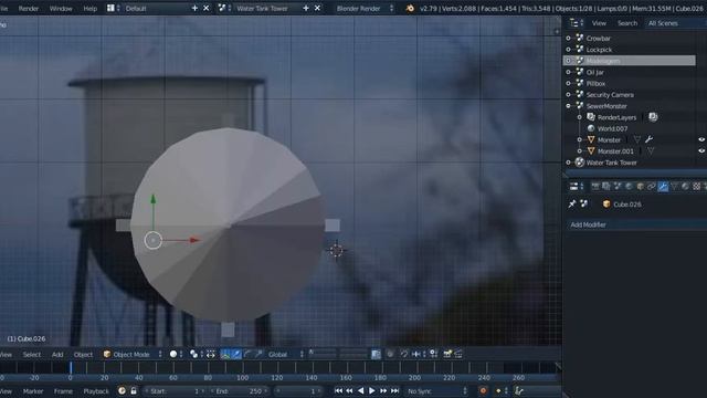Water Tank Tower (Speed Modeling in Blender) смотреть онлайн