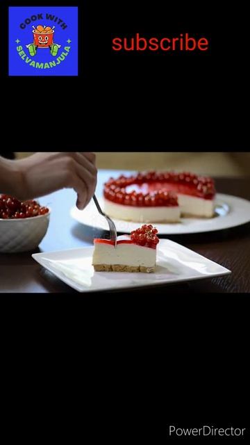CHEESE CAKE WITH RED CURRANTS || CUTTING AND EATING#SHORTS || subscribe. смотреть онлайн