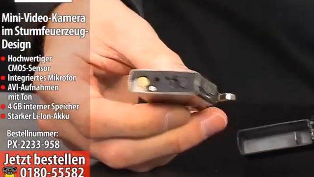 OctaCam 1,3 Megapixel Mini-Video-Kamera (4 GB) mit Sturmfeuerzeug смотреть онлайн