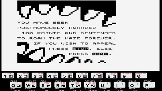3D Monster Maze - ZX81 Sinclair - emulador JtyOne Online смотреть онлайн
