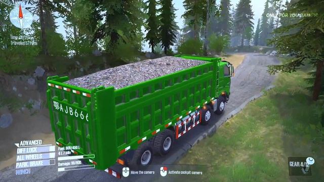 Spintires: Mudrunner - HOVO 8x8 Truck on Uphill Road смотреть онлайн