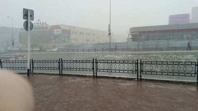 Снег в городе Губаха 7 мая 2017 смотреть онлайн