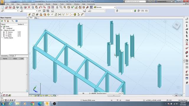 13. Autodesk Robot Structural Analysis professional Tutorials | How to see 3D View in Robot смотреть онлайн