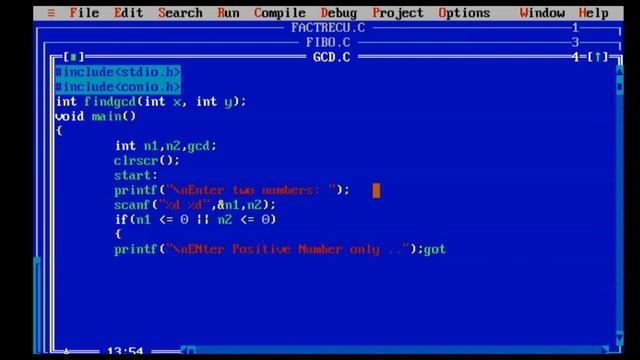 Write a C Program using a recursive function to find the GCDGreatest Comman Divisior of two positiv смотреть онлайн