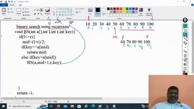 C10.6| binary search using recursion in C |PPS | Data Structures | Dr. Khaja Masthan смотреть онлайн