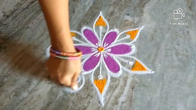 Simple Kolam For Daily Use🌷3×2 Dots Easy Rangoli Designs🌷Small Chukkala Muggulu🌷Beautiful Kolam🌷