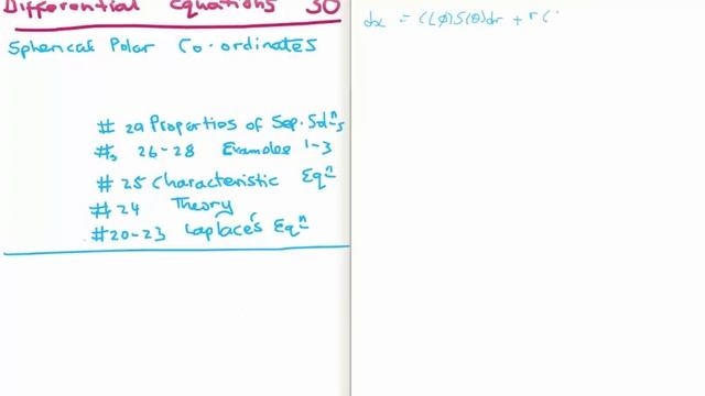 Differential Equations 30 : Spherical Polar Coordinates смотреть онлайн