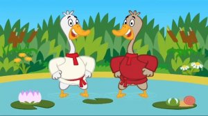 добрая пчела 🐝  два весёлых гуся