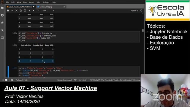 Aula 07/2020 - Escola Livre de IA - SVM (Support-vector machine/Máquina de vetores de suporte) смотреть онлайн