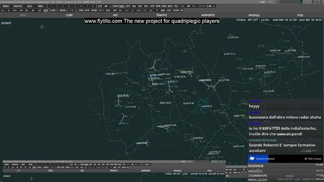 [IVAO] 18/05/2022 Milano Radar 135.455Mhz смотреть онлайн