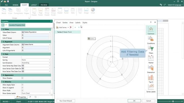 Infographic Tools: Creating Radar Point Chart in Report - [Shot on version 2015.2] смотреть онлайн