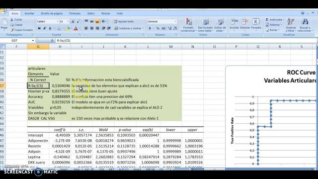 Logistic Regression analysis of results-Análisis de Regresión Logistica en Excel смотреть онлайн