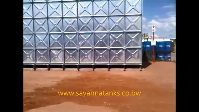 Installed Galvanized Steel Water Tank at Chevron depot (Gaborone, Botswana) смотреть онлайн