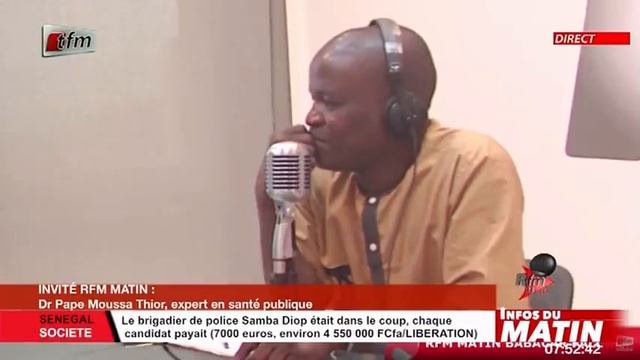 Pape Moussa Thior expert en santé invité dans RFM matin du 19 Juillet 2021 смотреть онлайн