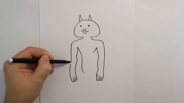 How to Draw Titan Cat Battle Cats | Learn to Draw step by step смотреть онлайн