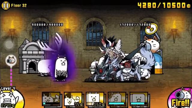 Battle Cats - Heavenly Tower - Floor 32 (Crazed Tank, Rain D) смотреть онлайн