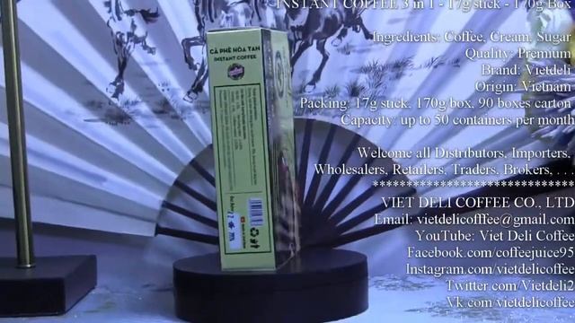 Vietdeli Coffee - Instant Coffee 3 in 1 - Box 10 sticks - 7 смотреть онлайн