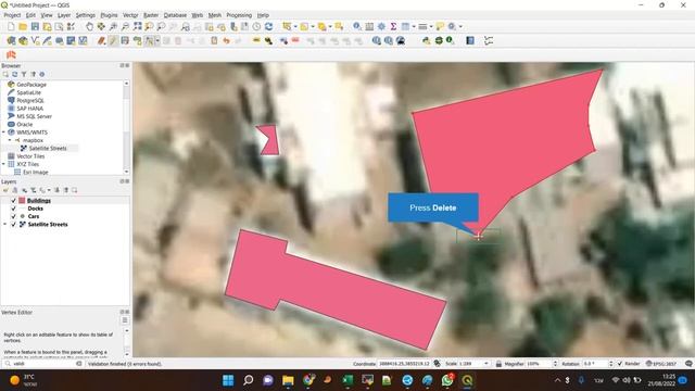 How to fix digitization errors in QGIS using the vertex tool смотреть онлайн