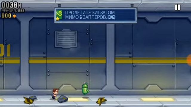 Играем в игру где человечек летает на Джетпаке смотреть онлайн