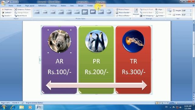 Microsoft Word Insert Menu How to use Smart Art Gujarati Ma смотреть онлайн