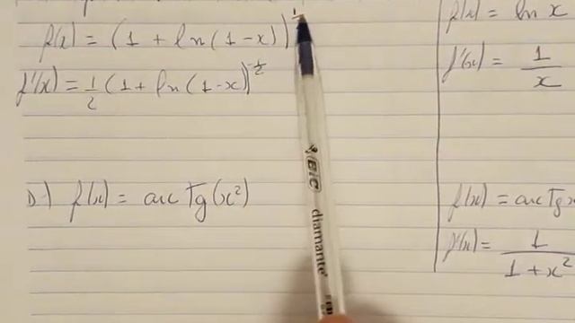 Derivadas Ln, arctg e arcsen. смотреть онлайн