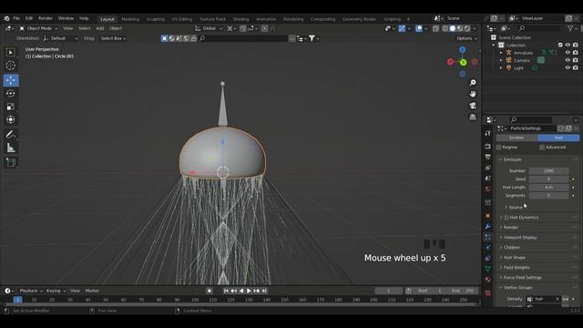 Simple Jellyfish on rig Blender tutorial смотреть онлайн
