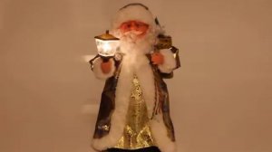 Дед Мороз музыкальный 30см в синей шубе