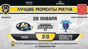 ОБЗОР / НЕВА - ГОРОДСКИЕ БИЗОНЫ 3 / 26.01.25 / ОХЛ САНКТ-ПЕТЕРБУРГ / ДИВИЗИОН ДЕБЮТАНТ 3