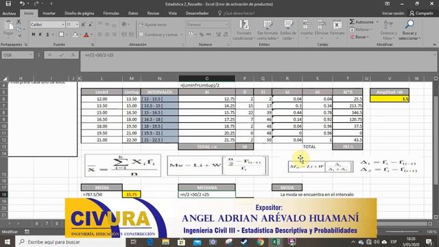 Estadística Descriptiva y Probabilidades: Resolución de Casos 10 (Media, Mediana y Moda en Excel) смотреть онлайн