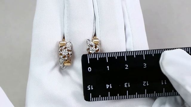 Золотые серьги Аквамарин с бриллиантом 942064к смотреть онлайн