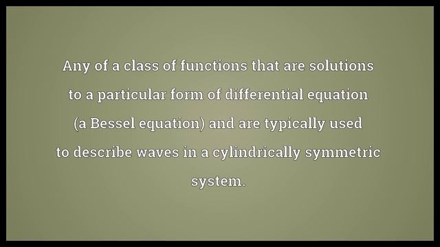 Bessel function Meaning смотреть онлайн