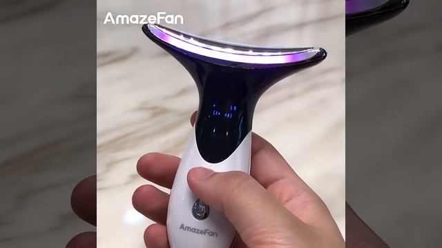 AmazeFan EMS Neck Face Beauty Device 3 Colors LED Photon Therapy смотреть онлайн
