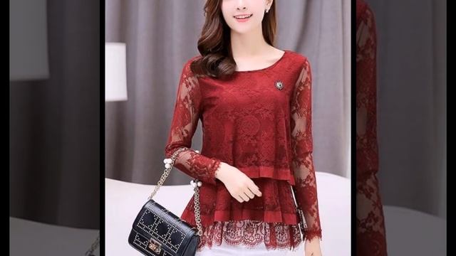 New Stylish Net Fabric & Lace Peplum Style Tank Top design/Office Wear Designer Shirt & Top Blouses смотреть онлайн
