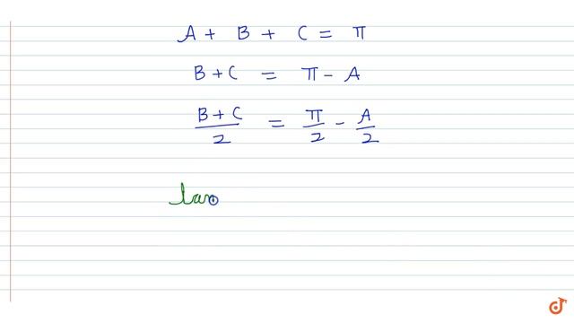 If A, B and C are the interior angles of triangle ABC, find `tan((B+C)/2)` смотреть онлайн