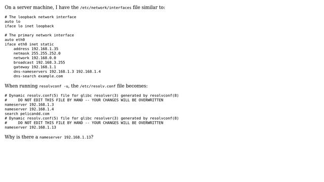 Ubuntu: Where does `resolvconf` gets the IPs of DNS servers from? смотреть онлайн