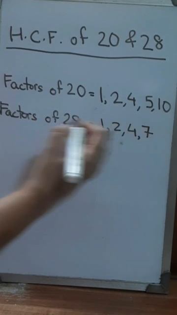 Find the HCF of 20 and 28 by factor method @mathstubelearning123 смотреть онлайн