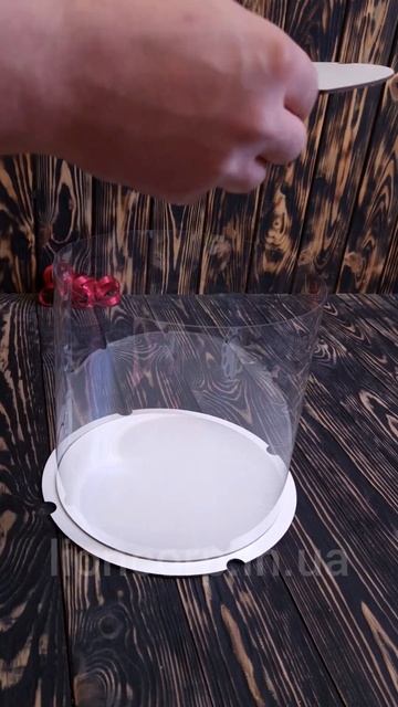 Прозора коробка/тубус для торта, композицій з квітів, виробів ручної роботи смотреть онлайн