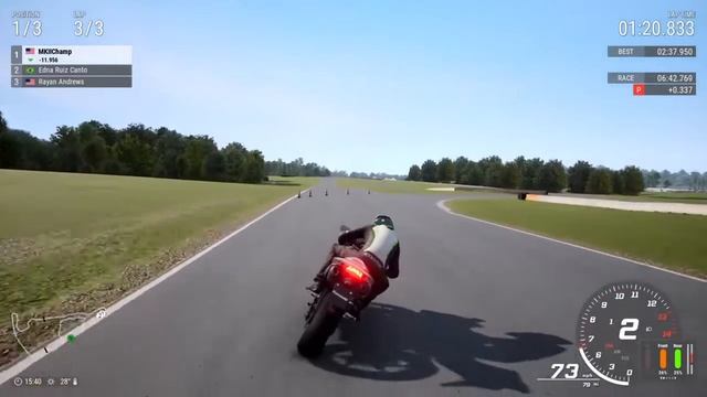 Ride 4_20230404..'06 Kawasaki Ninja ZX-10R (black) gameplay and replay @ VIR Grand Course смотреть онлайн