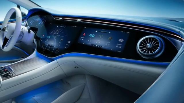 All New 2022 Mercedes Benz EQS Electric Car - Massive Screen! смотреть онлайн