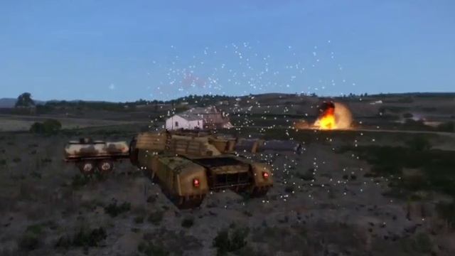 Just arrived, a convoy of 200 US tanks heading to Ukraine was thwarted by Russian missiles смотреть онлайн