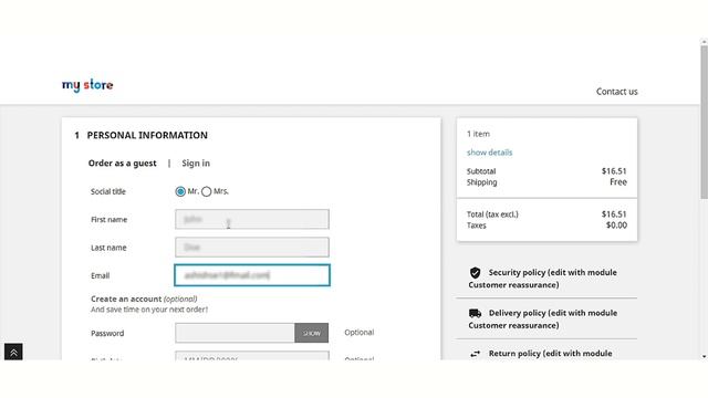 Prestashop Guest Login смотреть онлайн
