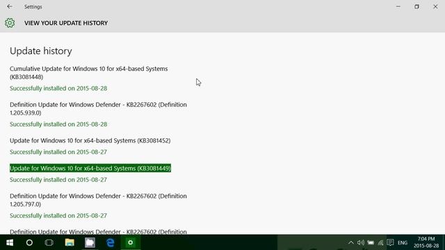 Windows 10 Cumulative updates and more august 27 and 28 2015 смотреть онлайн