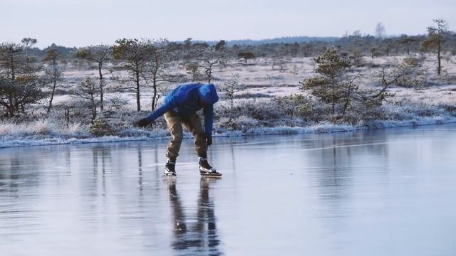 Ice Skating on Bog Pools | Estonia смотреть онлайн