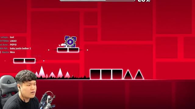 Playing Geometry Dash with MY VOICE! [#1] (Stereo Madness) смотреть онлайн