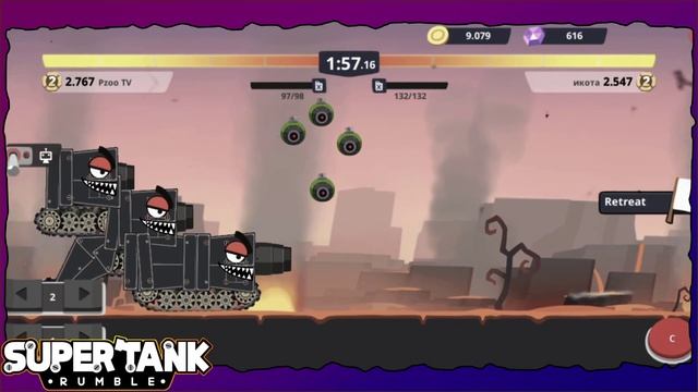 Game xe tăng quái vật - Quái vật của tương lai | Super Tank Rumble | Phim hoạt hình về xe tăng смотреть онлайн
