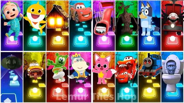 SKIBIDI TOILET 🆚 EXTRA SLIDE 🆚 BUS EATER 🆚 HOUSE HEAD 🆚 ODDBODS | Tiles Hop EDM Rush! смотреть онлайн